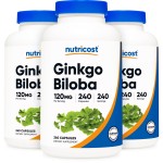 Nutricost Ginkgo Biloba 120mg; 240 Capsules (3 Bottles)