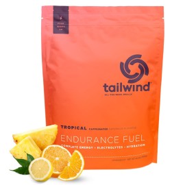Tailwind Nutrition Endurance Fuel, Carbohydrate & Electrolyte Sports Drink Mix Powder, Gluten-Free, Vegan, Tropical Buzz, 50 Servings (Caffeinated)