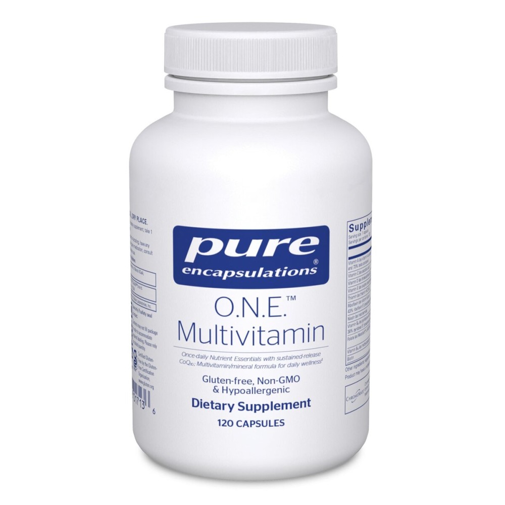 Pure Encapsulations O.N.E. Multivitamin - Once Daily Multivitamin with Antioxidant Complex Metafolin, CoQ10, and Lutein to Support Vision, Cognitive Function, and Cellular Health* - 120 Capsules