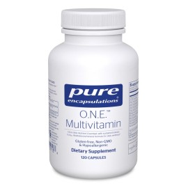 Pure Encapsulations O.N.E. Multivitamin - Once Daily Multivitamin with Antioxidant Complex Metafolin, CoQ10, and Lutein to Support Vision, Cognitive Function, and Cellular Health* - 120 Capsules