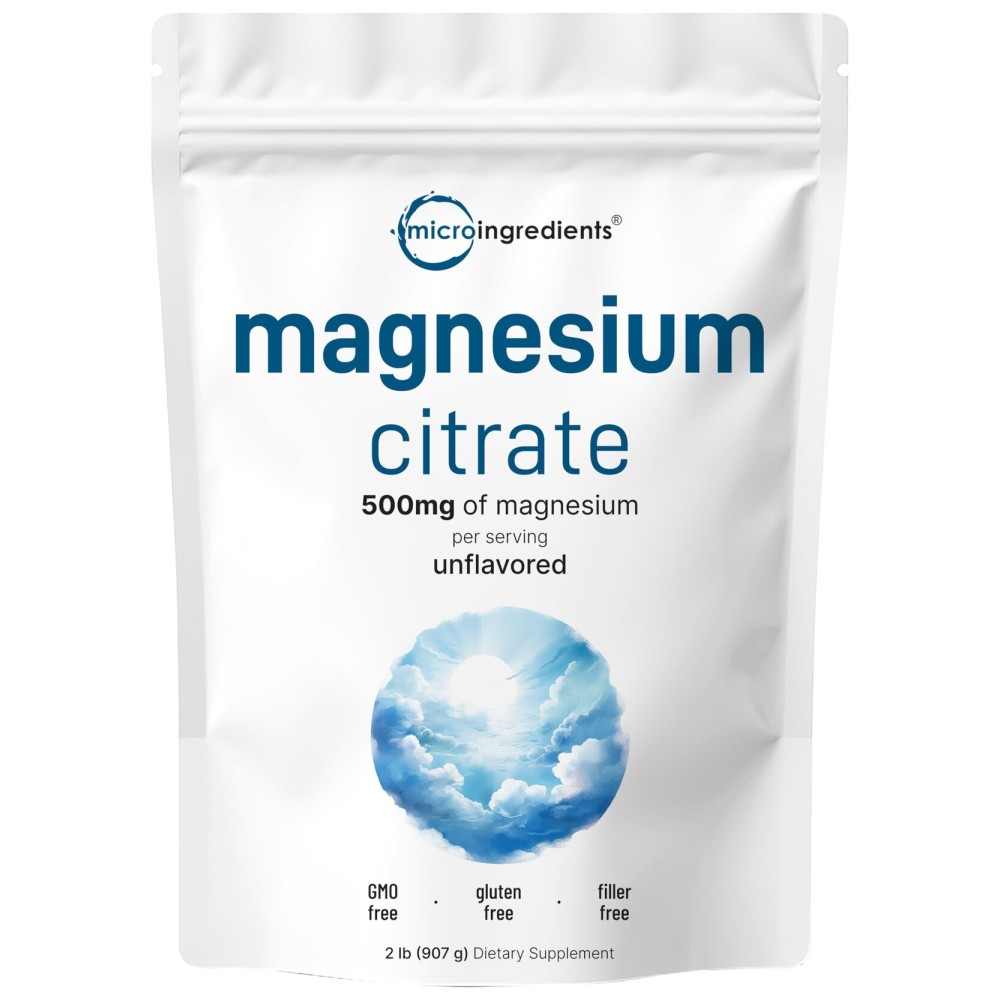 Pure Magnesium Powder, 2lbs | Magnesium Citrate Powder | Unflavored | Relaxation and Nutrient Utilization | Easily Absorbed | Non-GMO, Vegan