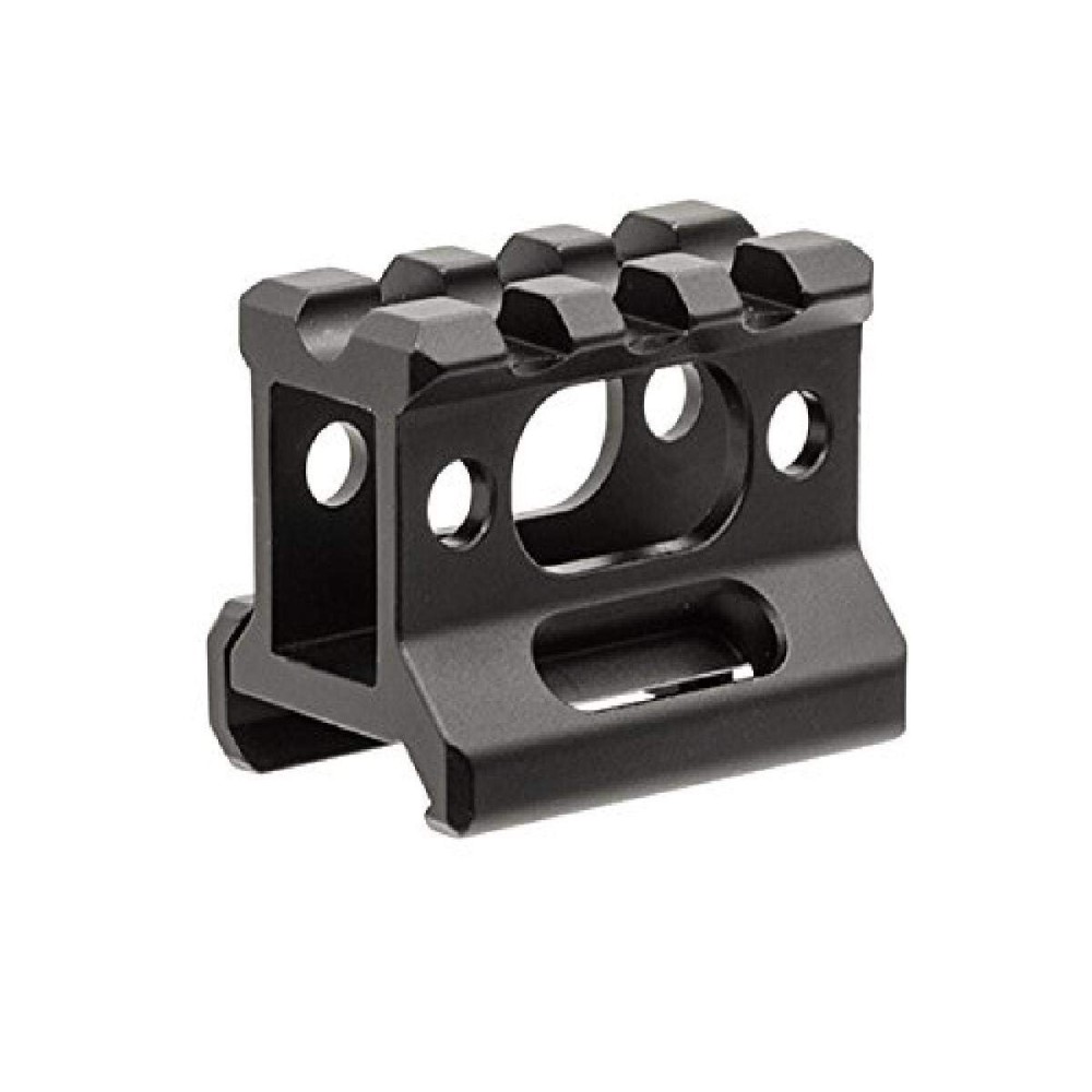 3-slot Slim Picatinny Short Riser Mount 1 High, 3 Slots, Black