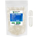 XPRS Nutra Size 000 Empty Capsules - 250 Count Clear Large Empty Gelatin Capsules - Pills for DIY Supplement Capsule Filling - Fillable Gel Caps Pills for Do-It-Yourself Supplements