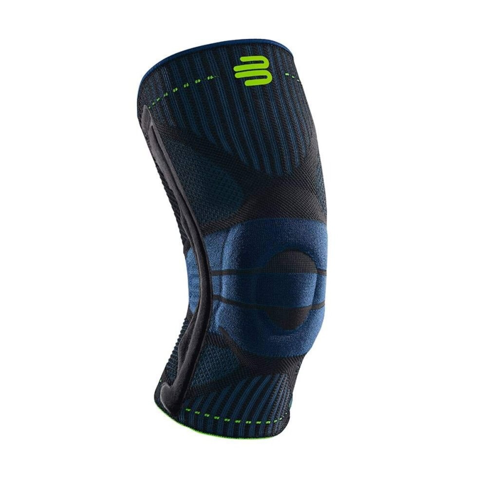 Bauerfeind Sports Knee Support - Knee Brace for Pain Relief and Stabilization - Patellar Knee Pad for Enhanced Support - Targeted Compression - Lightweight & Durable (Black/Blue, S)
