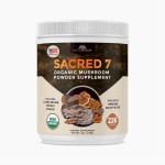 Sacred 7 Mushroom Powder Supplement, 7-in-1 Blend (7 Month Supply) | Immune Defense, Focus & Energy Support | Coffee Enhancer | Lions Mane, Reishi, Chaga | Organic 100% Fruiting Body Extract