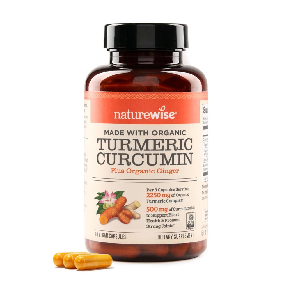 NatureWise Curcumin Turmeric 2250mg - 95% Curcuminoids & BioPerine Black Pepper Extract for Advanced Absorption - Daily Joint and Immune Health Support - Vegan, Non-GMO, 90 Count[30-Day Supply]