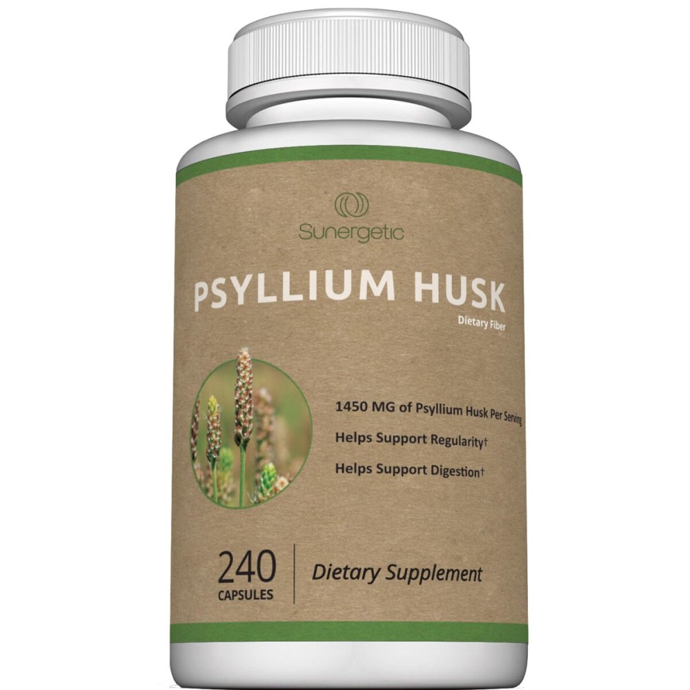 Premium Psyllium Husk Fiber Supplement 1450mg, 240 Capsules