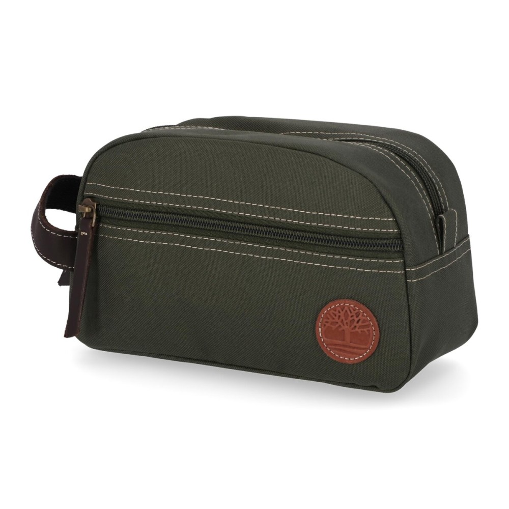 Timberland Men\'s Toiletry Bag Canvas Travel Kit Organizer, Olive, One Size