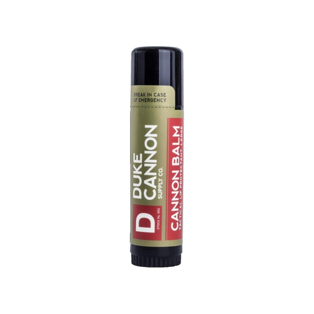 Duke Cannon Balm Tactical Lip Balm with SPF 15, 0.56oz - Premium Lip Protector with Organic Ingredients, Fresh Mint Flavor, Natural Beeswax, Coconut & Shea Butter, UV Protection