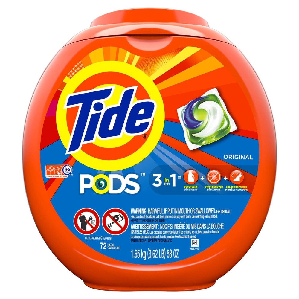 Tide PODS Original Scent HE Turbo Laundry Detergent Pacs, 72 Count