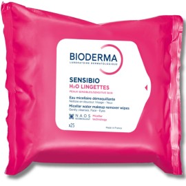 Bioderma Sensibio H2O Makeup Wipes, Cleansing and Makeup Removing, Skin Soothing for Sensitive Skin, 25 Wipes