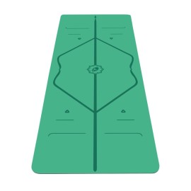 Liforme Original Yoga Mat - Free Yoga Bag Included - Patented Alignment System, Warrior-like Grip, Non-slip, Eco-friendly, sweat-resistant, 4.2mm thick mat for comfort - Green