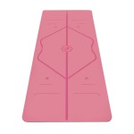 Liforme Original Yoga Mat - Free Yoga Bag Included - Patented Alignment System, Warrior-like Grip, Non-slip, Eco-friendly, sweat-resistant, 4.2mm thick mat for comfort - Pink