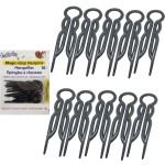 Good Hair Days Hair Pins - 2 1/2 Plastic, U-shaped Magic Grip Hairpins, Strong Durable Pins For Fine, Thick & Long Hair, Styling Accessories - Black, Set of 10