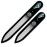 Mont Bleu Set of 2 Glass Nail Files Hand Decorated with Crystals - in Black Velvet Sleeve - Genuine Czech Tempered Glass - Birthday Gifts for Women - Crystal Nail Files for Natural Nails