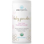 Era Organics Talc-Free Organic Baby Powder - USDA Organic Dusting Powder with Arrowroot, Calendula and Cornstarch for Newborns, Babies or Toddlers - Soothing, Fragrance Free, Made in USA (3oz/85g)