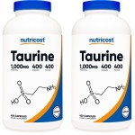Nutricost Taurine 1000mg; 400 Capsules (2 Bottles)