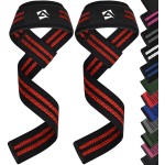 AQF Lifting Wrist Straps for Weightlifting, Powerlifting & Deadlifts - 23 Neoprene Padded Cotton Straps for Strength Training & Gym Workouts - Maximum Grip Support for Men & Women