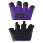 Contraband Pink Label 5537 Womens Micro Weight Lifting Gloves w/Grip-Lock Silicone Padding (Pair) - Minimalist Half Gloves - Apple Watch Friendly (Purple, Small)