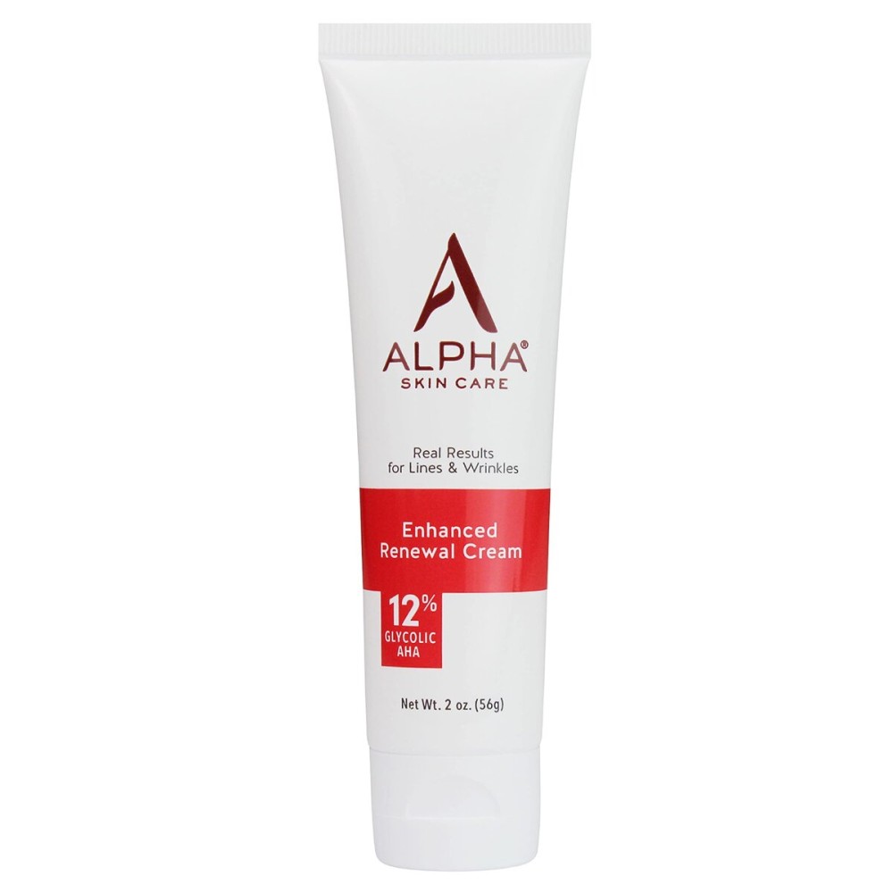 Alpha Skin Care Enhanced Renewal Cream, Anti-Aging Formula, 12% Glycolic AHA, Reduces Lines & Wrinkles, Normal to Dry Skin, 2 Oz, Pack of 1