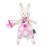 Chicco Pocket Buddies Soft Pacifier Holder-Lovey, Soothing Plush Toy Animal 0m+, Pink Bunny