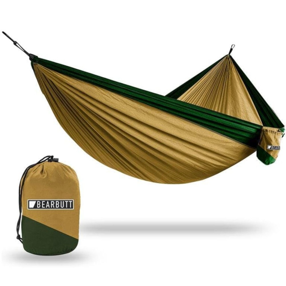 Bear Butt Double Parachute Hammock - Khaki / Dark Green
