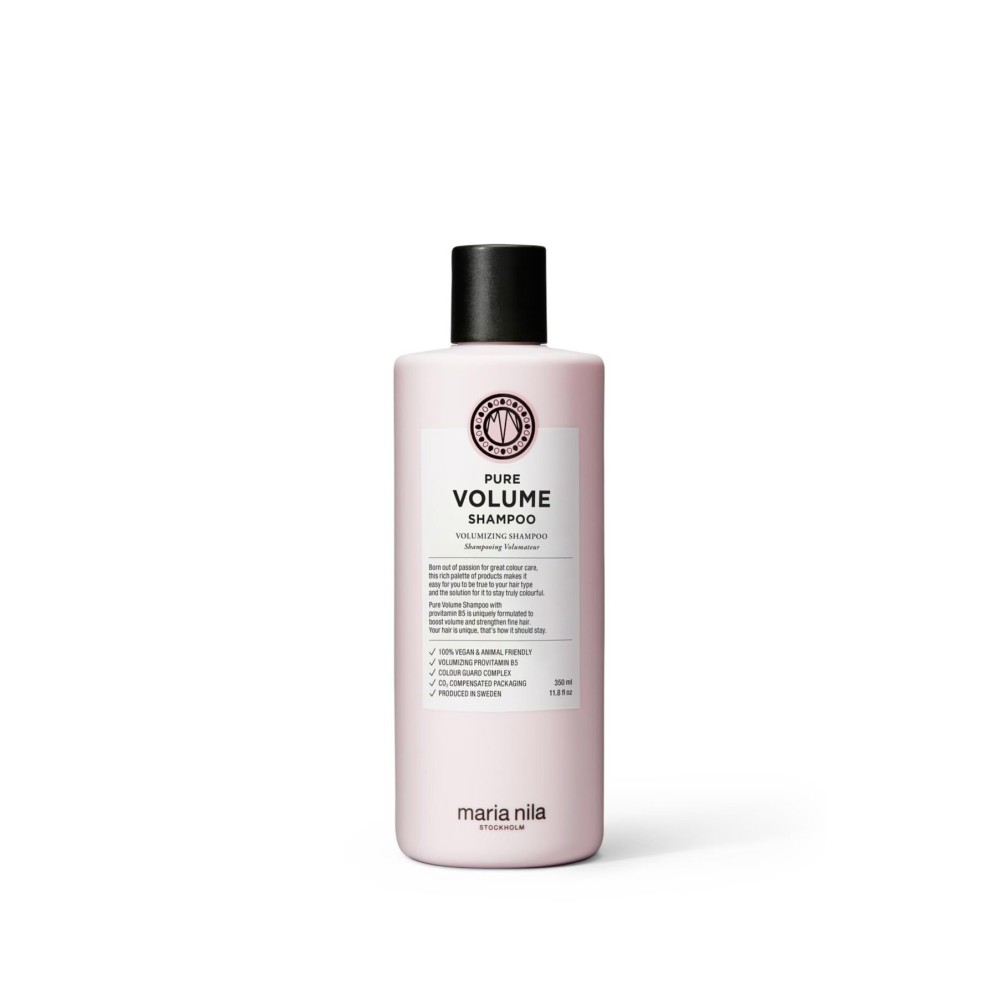 Maria Nila Pure Volume, Shampoo 11.8 Fl Oz, Vitamin B5 Gives Volume to Thin & Fine Hair, 100% Vegan & Sulfate/Paraben free