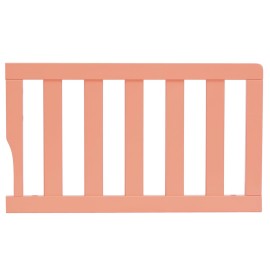 Dream On Me Universal Convertible Crib Toddler Guard Rail in Fusion Coral, Compatible with Select Cribs, Crib to Toddler Bed Conversion, Easily Attachable