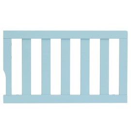 Dream On Me Convertible Crib Toddler Guard Rail in Aqua Sky, Converts Cribs to Toddler Beds, Solid Wood Construction