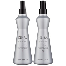 Kenra Professional Thermal Styling Spray 19 | Heat Protection | Firm Hold Heat-Activated | Tames Frizz, Flyaways & Adds Shine | All Hair Types | 10 fl. Oz (2-Pack)
