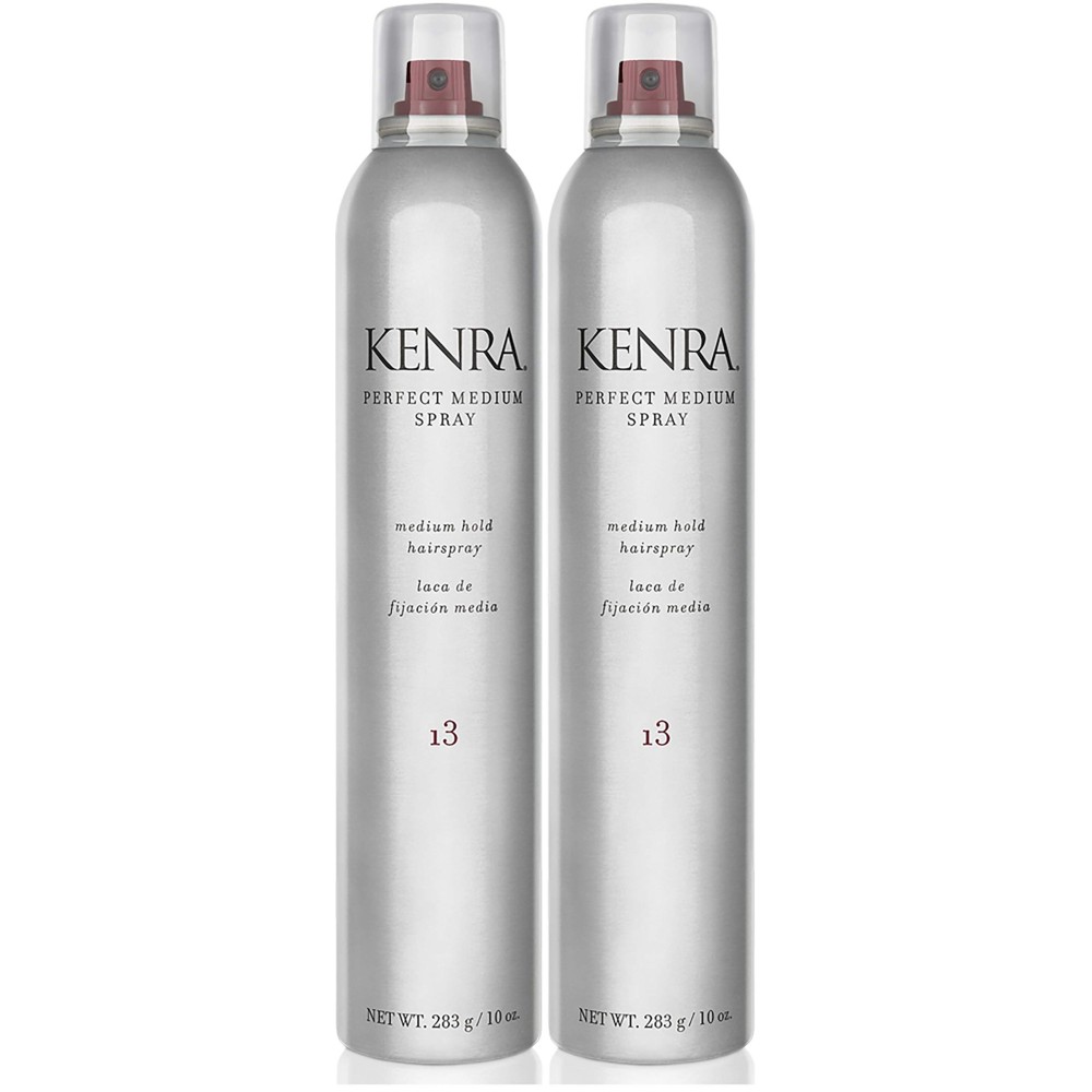 Kenra Professional Perfect Medium Spray 13 50% | Provides Styling Control Without Stiffness | Medium Hold | Fast-Drying Formulation | High Shine Finish | All Hair Types | 10 oz (2-Pack)