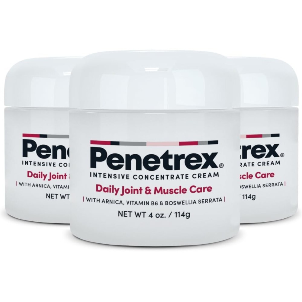 Penetrex Joint & Muscle Therapy - Soothing Comfort for Back, Neck, Hands, Feet - Premium Whole Body Rub with Arnica, Vitamin B6 MSM & Boswellia - 4oz Cream (3 Pack)