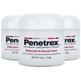 Penetrex Joint & Muscle Therapy - Soothing Comfort for Back, Neck, Hands, Feet - Premium Whole Body Rub with Arnica, Vitamin B6 MSM & Boswellia - 4oz Cream (3 Pack)