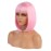eNilecor Short Bob Hair Wigs 12 Straight with Flat Bangs Synthetic Colorful Cosplay Daily Party Wig for Women Natural As Real Hair+ Free Wig Cap (Light Pink)