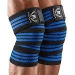 Mava Sports Knee Wraps (Pair) for Men & Women | Ideal for Cross Training, WODs, Gym Workouts, Weightlifting, Fitness & Powerlifting | Knee Straps for Squats | 72 Compression & Elastic Support