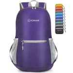 ZOMAKE Ultra Lightweight Hiking Backpack 20L, Packable Small Backpacks Water Resistant Daypack for Women Men(Purple)