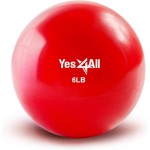 Yes4All Soft Weighted Toning Ball Smooth 6lb - Red