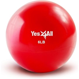 Yes4All Soft Weighted Toning Ball Smooth 6lb - Red
