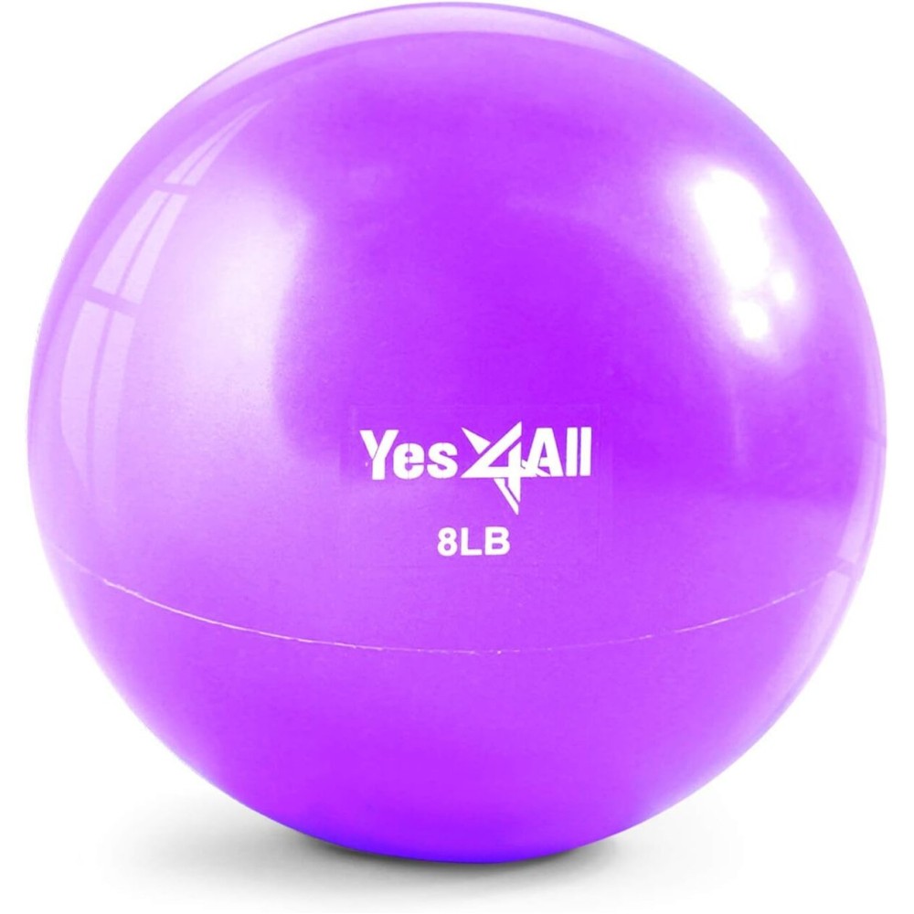 Yes4All Weighted Toning Balls for Exercise, Soft Medicine Balls for Exercise, Pilates, Yoga, Balance, Flexibility, 2-10lbs