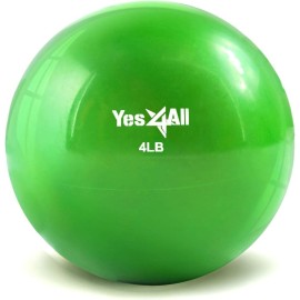 Yes4All Weighted Toning Balls for Exercise, Soft Medicine Balls for Exercise, Pilates, Yoga, Balance, Flexibility, 2-10lbs