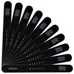 Makartt Nail File - 100/180 Grit Emery Boards for Nails, Professional Nail Files, 10pcs Double Sides Black Coarse Fingernail Filer for Acrylic and Extension Gel Removal Manicure Kit Salon Home Use