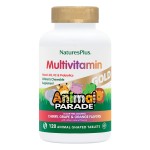 NaturesPlus Animal Parade Gold Children\'s Multivitamin - Assorted Cherry, Orange & Grape Flavors - 120 Animal-Shaped Chewable Tablets, Pack of 4 - Vegan, Gluten Free - 240 Total Servings