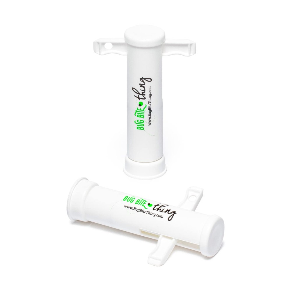 BUG BITE THING Suction Tool - Bug Bites and Bee/Wasp Stings, Natural Insect Bite Relief - White 2-Pack