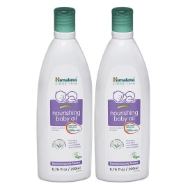 Himalaya Nourishing Baby Oil, Light & Non-Greasy for a Soothing Massage or Baby Bath, 6.76 oz, 2 Pack