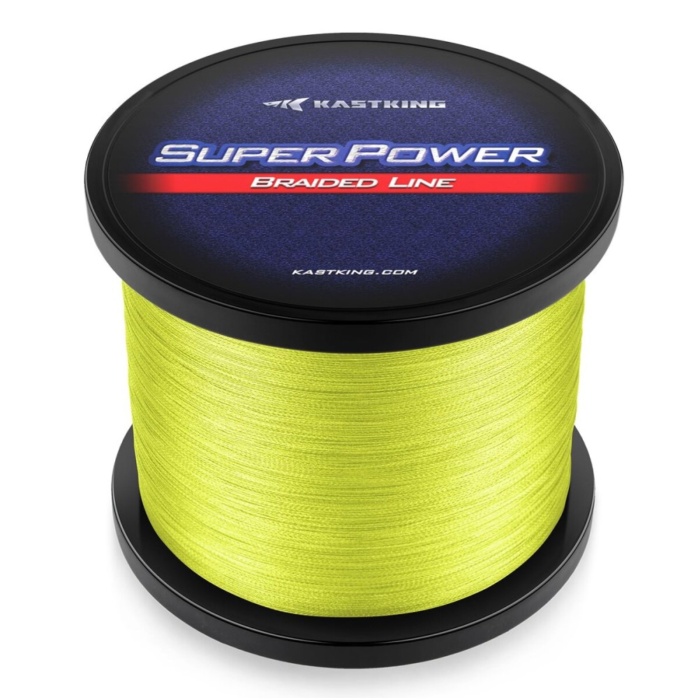 KastKing Superpower Braided Fishing Line,Yellow,30 LB,327 Yds