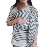 Vlokup Ring Sling Baby Carrier, Soft Cotton Baby Sling Carrier Newborn to Toddler, Baby Wrap Carrier for Plus Size Parents, Perfect Shower Gift, Gray Wave