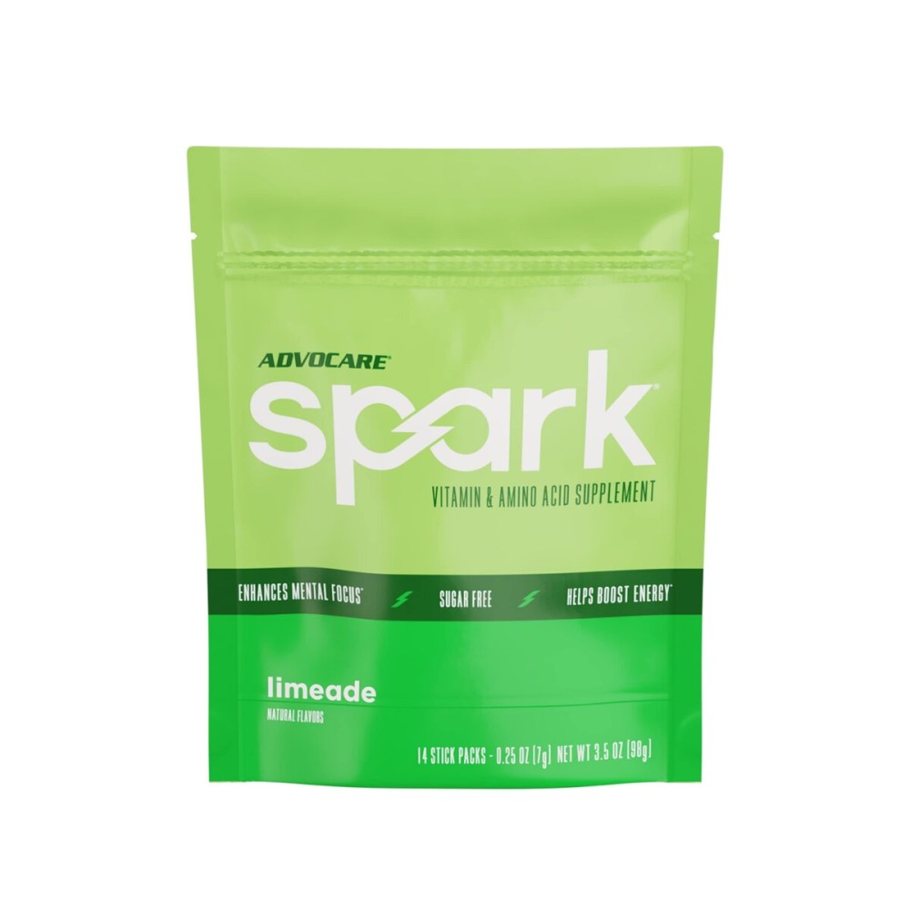 AdvoCare Spark - Energy Drink Mix - Vitamin & Amino Acid Supplement - Supports Energy & Focus - Portable Immune Support - Sugar-Free - Limeade, 14 Stick Packs (3.5 oz)