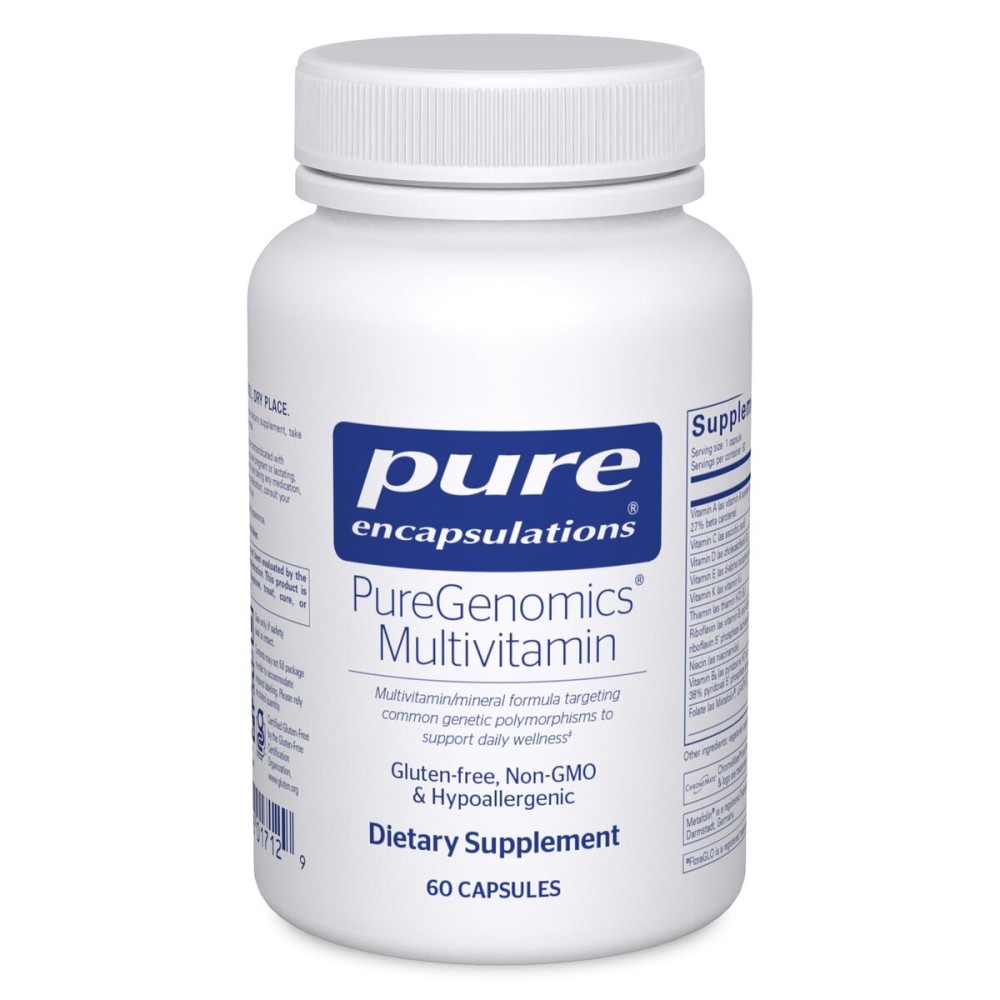 Pure Encapsulations PureGenomics Multivitamin - Supplement to Support Nutrient Requirements of Common Genetic Variations - with Vitamin A,B,C,D,E, K & Minerals - 60 Capsules