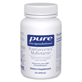 Pure Encapsulations PureGenomics Multivitamin - Supplement to Support Nutrient Requirements of Common Genetic Variations - with Vitamin A,B,C,D,E, K & Minerals - 60 Capsules