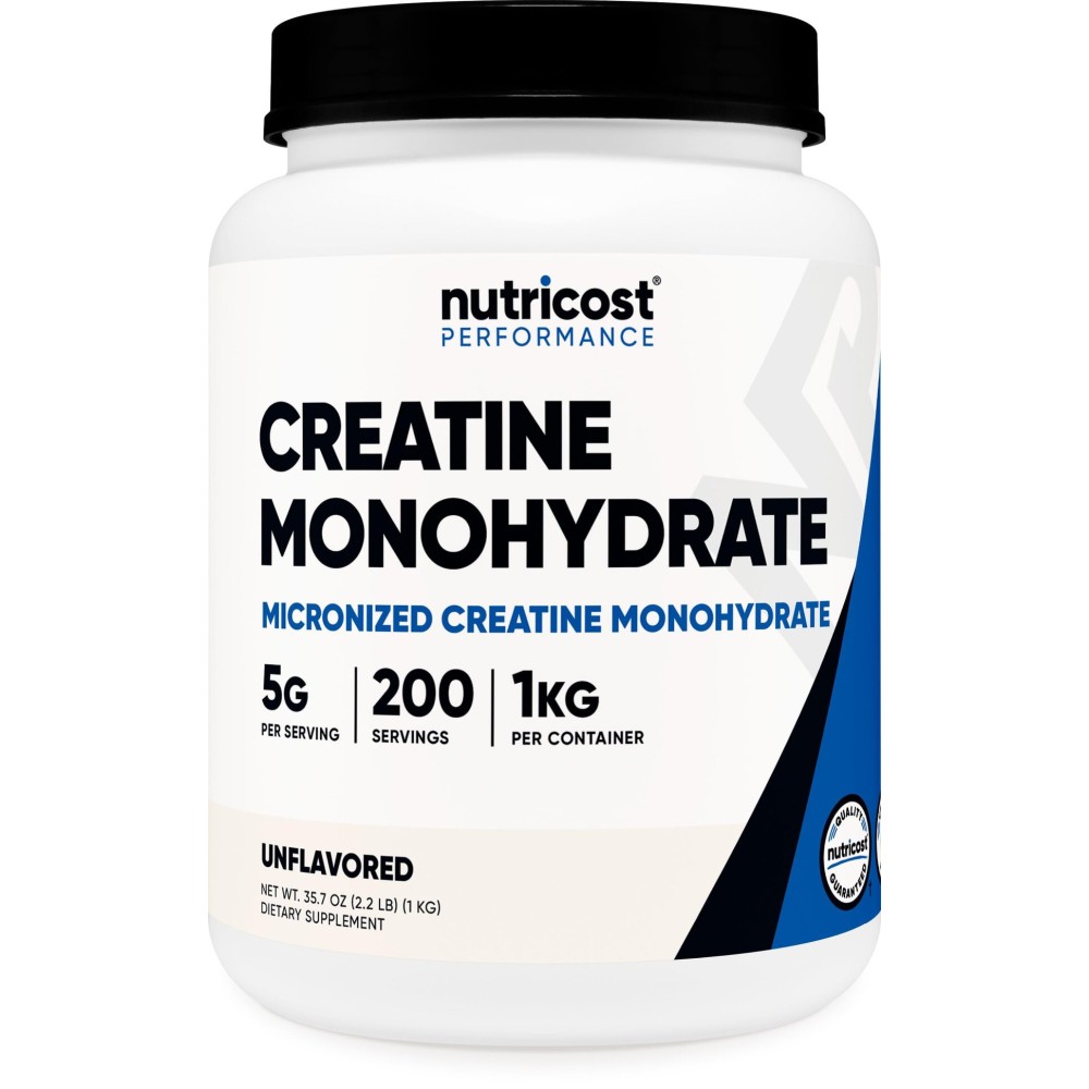 Nutricost Creatine Monohydrate Micronized Powder (1 KG) - Pure Creatine Monohydrate